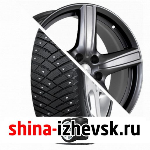 Колесо в сборе Goodyear Ultra Grip Ice Arctic SUV 225/65 R17 T 102 + СКАД Адмирал 6.5xR17 5×114.3 ET45 DIA67.1 Черно-серый цвет с перламутровыми оттенками в Ижевске